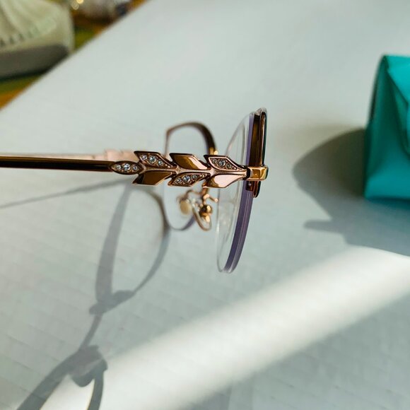 TIFFANY & CO Sophisticated Eyeglasses Crystal Embellishment  and Case - Picture 10 of 13